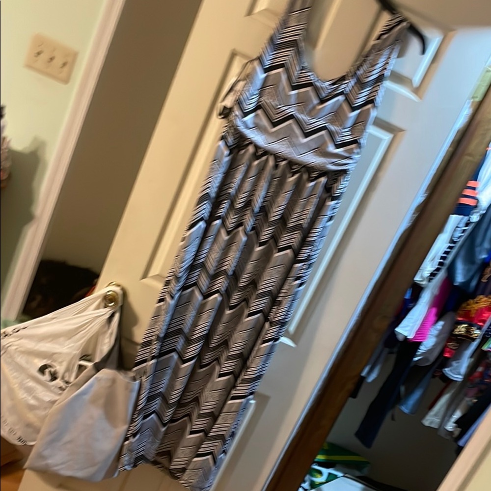 Black and White Chevron Maxi Dress